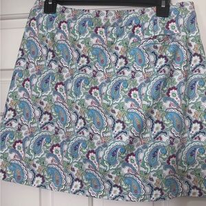 Peter Millar Paisley Skirt in Blue, Green, Purple & Cream